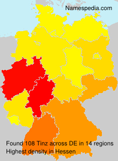 Surname Tinz in Germany Surname Tinz in Germany