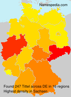 Surname Tittel in Germany Surname Tittel in Germany