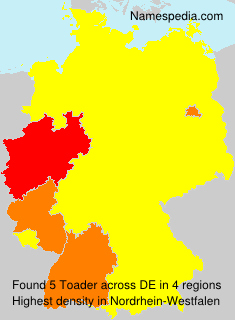 Surname Toader in Germany Surname Toader in Germany