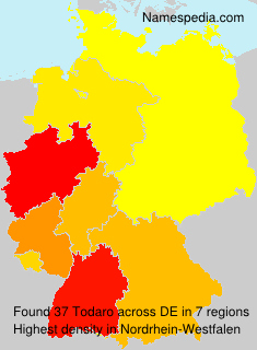 Surname Todaro in Germany Surname Todaro in Germany