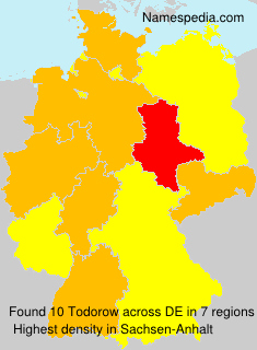 Surname Todorow in Germany Surname Todorow in Germany