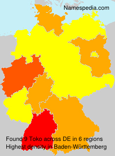 Surname Toko in Germany Surname Toko in Germany