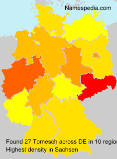 Surname Tomesch in Germany Surname Tomesch in Germany