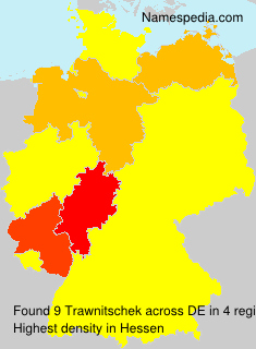Surname Trawnitschek in Germany Surname Trawnitschek in Germany