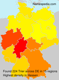 Surname Trier in Germany Surname Trier in Germany