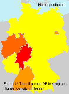 Surname Trousil in Germany Surname Trousil in Germany