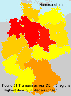 Surname Trumann in Germany Surname Trumann in Germany
