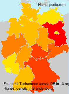 Surname Tschammer in Germany Surname Tschammer in Germany