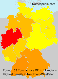 Surname Tunc in Germany Surname Tunc in Germany
