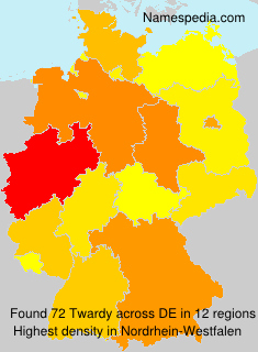 Surname Twardy in Germany Surname Twardy in Germany