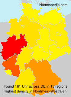 Surname Uhr in Germany