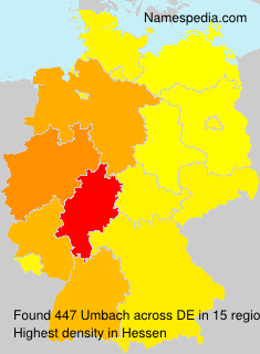 Surname Umbach in Germany Surname Umbach in Germany