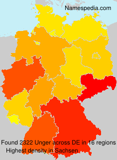 Surname Unger in Germany Surname Unger in Germany