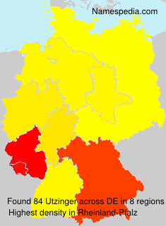 Surname Utzinger in Germany Surname Utzinger in Germany
