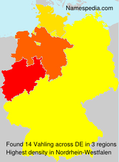 Surname Vahling in Germany Surname Vahling in Germany