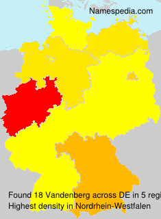 Surname Vandenberg in Germany Surname Vandenberg in Germany
