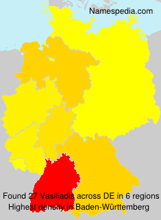 Surname Vasiliadis in Germany Surname Vasiliadis in Germany