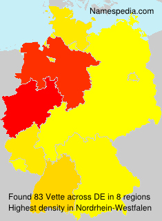 Surname Vette in Germany Surname Vette in Germany