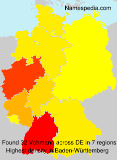 Surname Vohmann in Germany Surname Vohmann in Germany