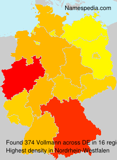 Surname Vollmann in Germany Surname Vollmann in Germany