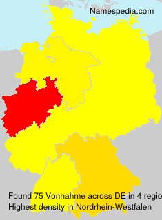 Surname Vonnahme in Germany Surname Vonnahme in Germany