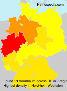 Surname Vormbaum in Germany Surname Vormbaum in Germany