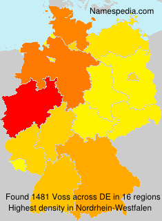 Surname Voss in Germany Surname Voss in Germany