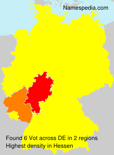 Surname Vot in Germany Surname Vot in Germany