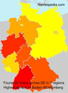 Surname Vrana in Germany Surname Vrana in Germany