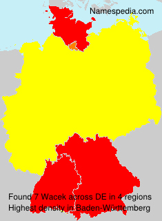 Surname Wacek in Germany Surname Wacek in Germany