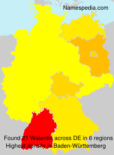 Surname Walentin in Germany Surname Walentin in Germany