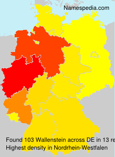 Surname Wallenstein in Germany Surname Wallenstein in Germany