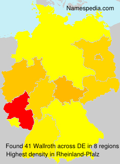 Surname Wallroth in Germany Surname Wallroth in Germany