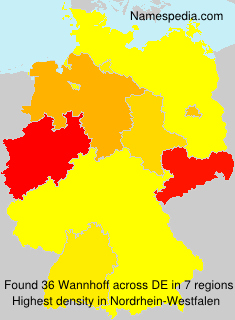 Surname Wannhoff in Germany Surname Wannhoff in Germany