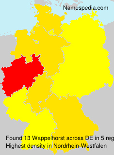 Surname Wappelhorst in Germany Surname Wappelhorst in Germany