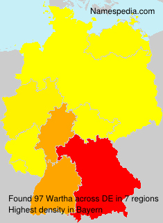 Surname Wartha in Germany Surname Wartha in Germany