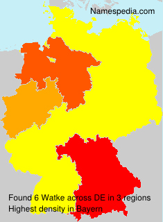 Surname Watke in Germany Surname Watke in Germany