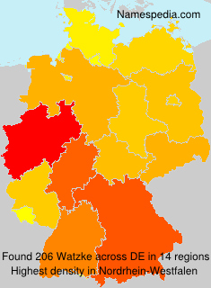 Surname Watzke in Germany Surname Watzke in Germany