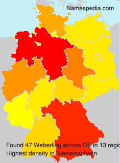 Surname Weberling in Germany Surname Weberling in Germany