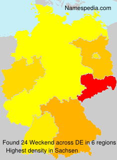Surname Weckend in Germany Surname Weckend in Germany