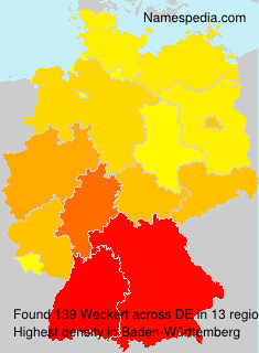 Surname Weckert in Germany Surname Weckert in Germany
