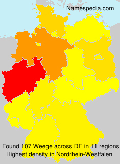 Surname Weege in Germany Surname Weege in Germany