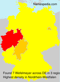 Surname Wefelmeyer in Germany Surname Wefelmeyer in Germany