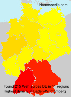 Surname Weh in Germany Surname Weh in Germany