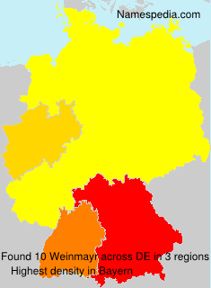Surname Weinmayr in Germany Surname Weinmayr in Germany
