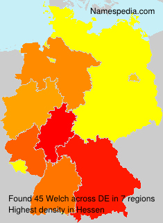 Surname Welch in Germany Surname Welch in Germany