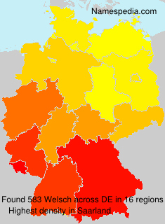 Surname Welsch in Germany Surname Welsch in Germany