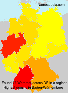 Surname Wemmer in Germany Surname Wemmer in Germany