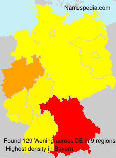 Surname Wening in Germany Surname Wening in Germany