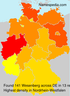 Surname Wesenberg in Germany Surname Wesenberg in Germany